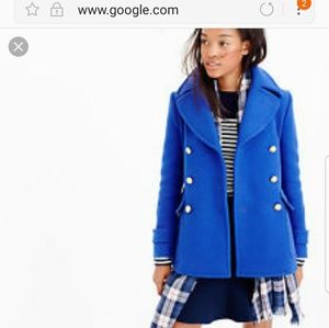 J. Crew Blue Pea Coat